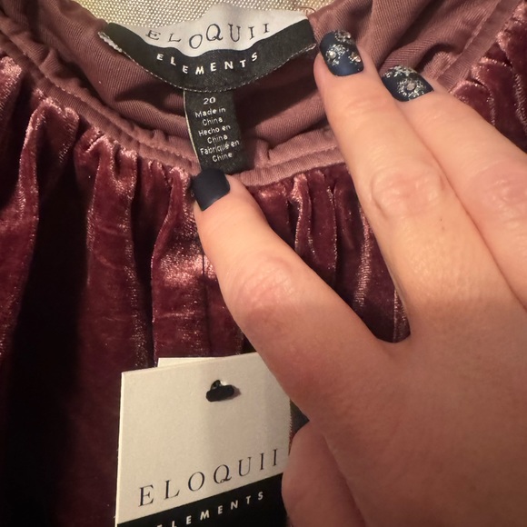 NWT eloquii elements off shoulder velvet jumpsuit size 20 - Picture 5 of 5